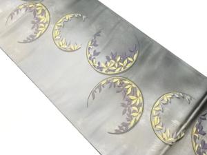 引箔花葉に変わり丸文模様織出し袋帯